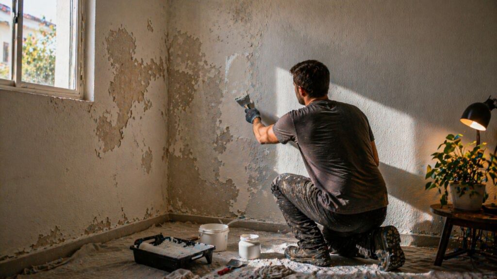 Como recuperar parede estufada e descascando e deixar o ambiente com cara de novo