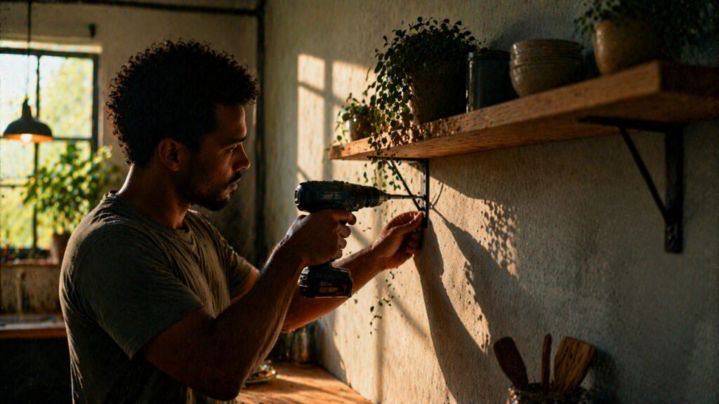 Um projeto fácil de prateleira pode transformar espaços pequenos com mais praticidade e charme