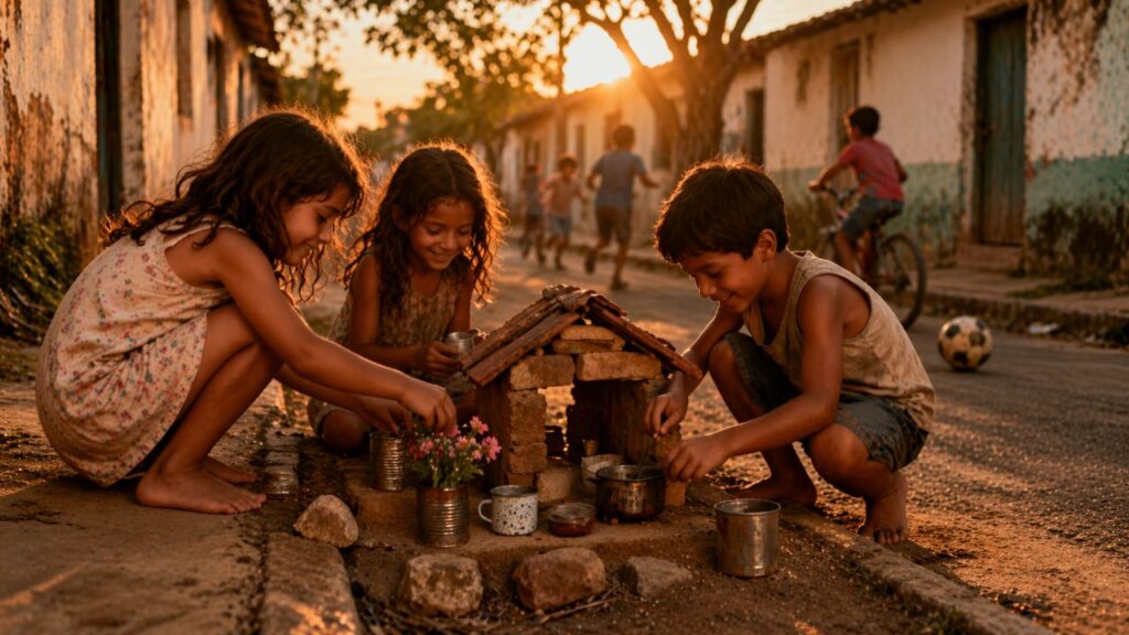 Diversões simples que não custavam nada e duravam horas na infância