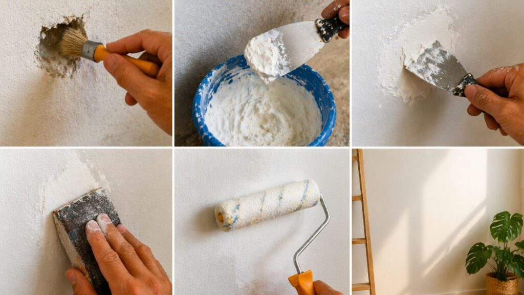 Como fazer massa para pequenos reparos em casa e resolver buracos falhas e cantos danificados com mais economia