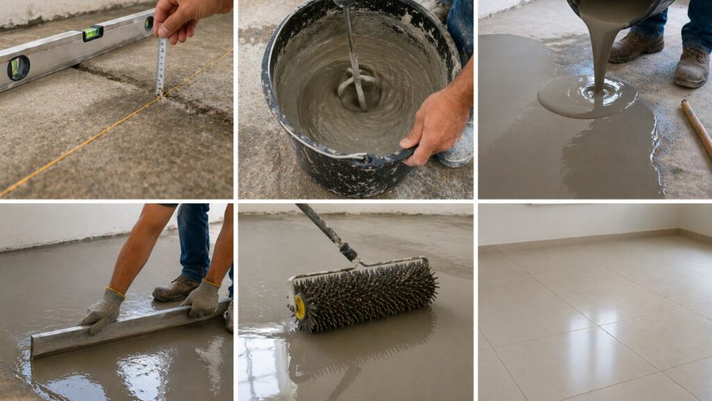 Esse ajuste no piso ajuda a preparar o ambiente para revestimento novo sem quebradeira desnecessária