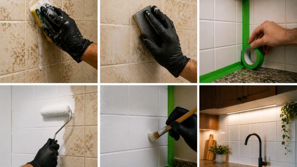 Como pintar azulejo antigo e dar um novo visual para cozinha ou banheiro sem quebrar nada