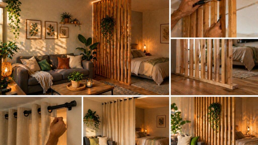 Como fazer uma divisória simples para separar ambientes sem gastar com reforma pesada