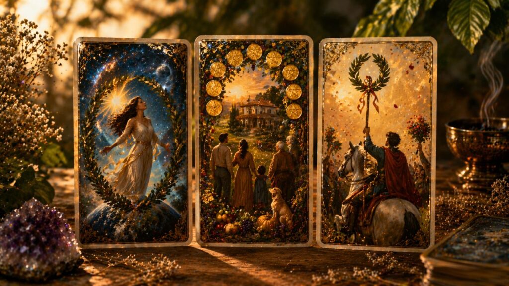 O tarot mostra quando a colheita chega e essas cartas são sinais claros disso