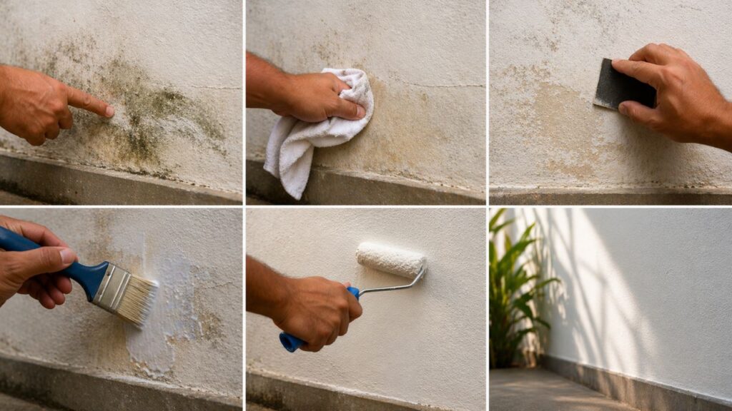 A infiltração leve na parede pode parecer pequena, mas costuma piorar rápido quando é ignorada