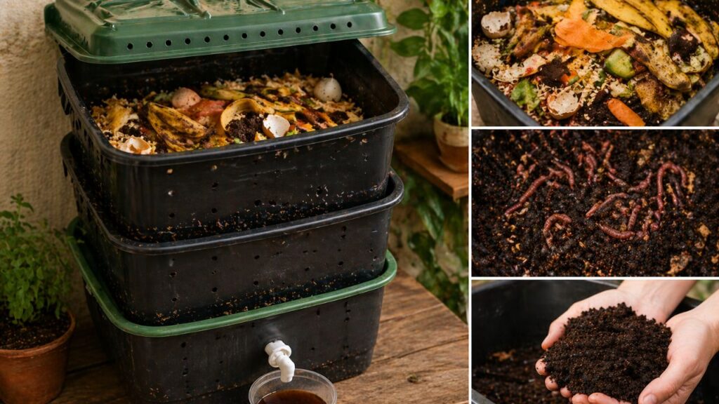Como fazer sua fazenda de minhocas em casa e transformar restos orgânicos em adubo natural