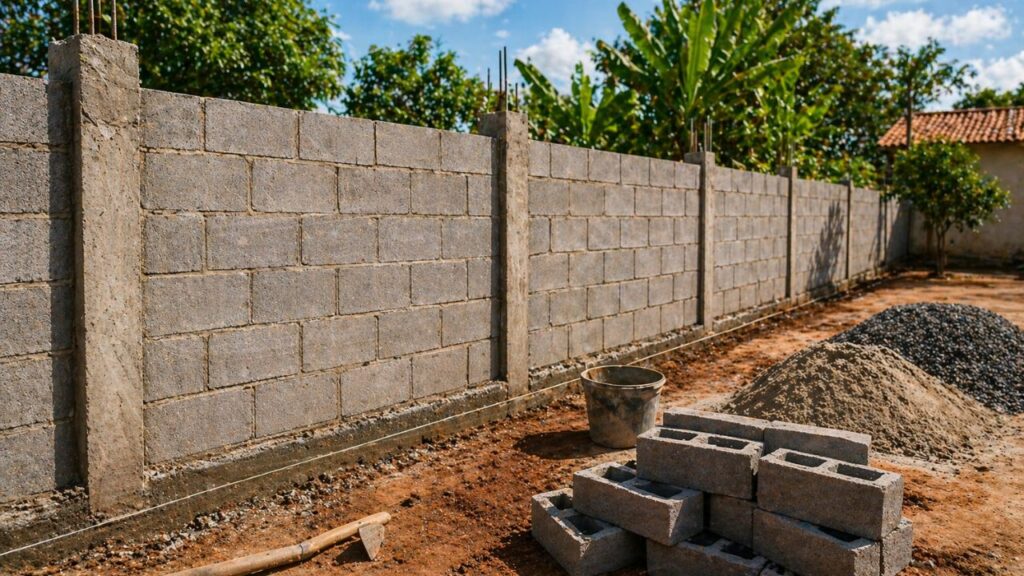 Como fazer um muro simples e entender o que mais pesa no custo antes de começar a obra