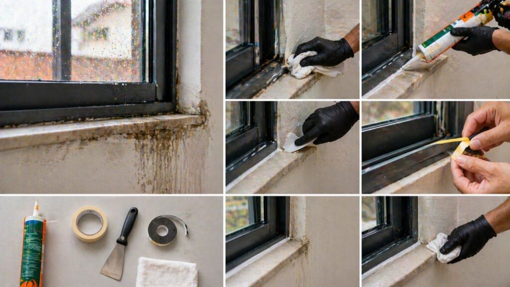 Como vedar janela que entra água de chuva e evitar manchas na parede