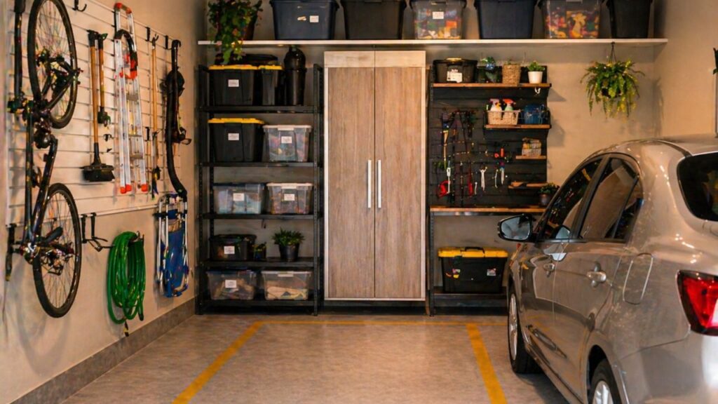 Garagem pequena pode ficar mais funcional com prateleiras, ganchos e caixas organizadoras