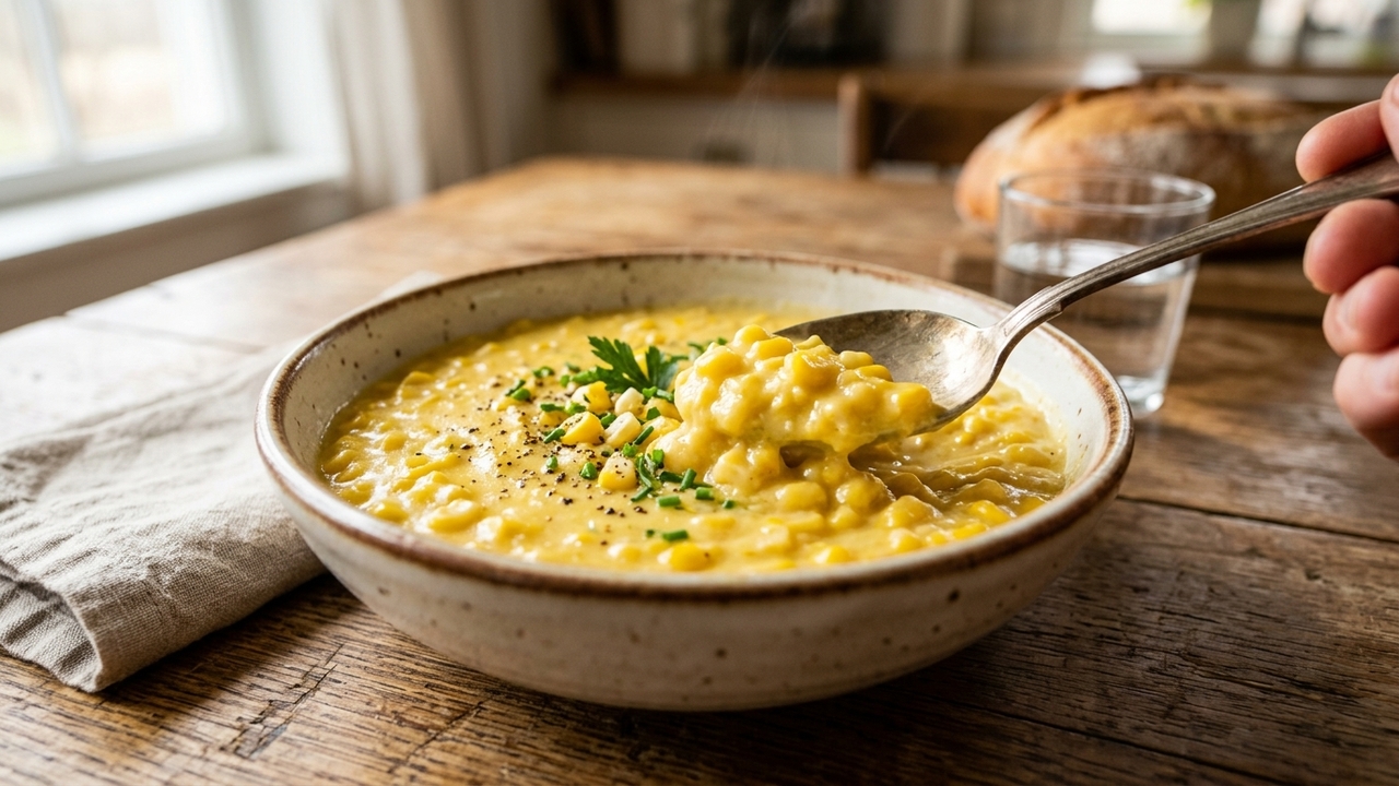 Com poucos ingredientes, esse creme de milho entrega cremosidade, praticidade e um toque caseiro que muda tudo