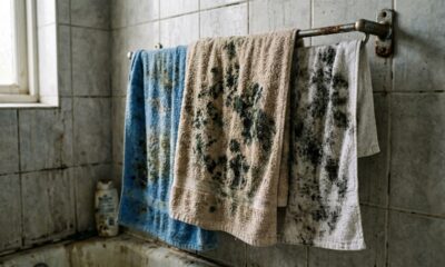 Nem água sanitária nem bicarbonato de sódio: o truque japonês para remover o cheiro de mofo das toalhas
