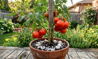 O ingrediente que muita gente joga fora pode ajudar seus tomates quando usado do jeito certo