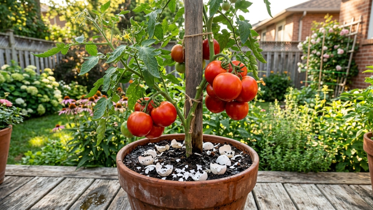 O ingrediente que muita gente joga fora pode ajudar seus tomates quando usado do jeito certo