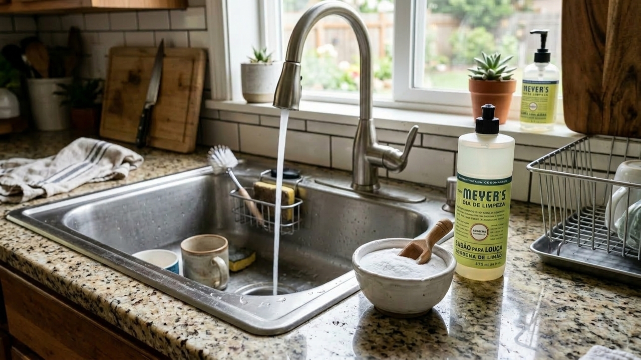 Misturar bicarbonato de sódio com detergente: para que serve e por que muita gente usa na limpeza da pia
