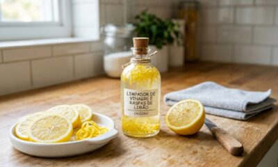 Misturar vinagre com casca de limão: para que serve e como usar na faxina da casa