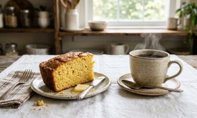 Esse bolo de fubá da minha mãe é perfeito para acompanhar uma longa conversa tranquila