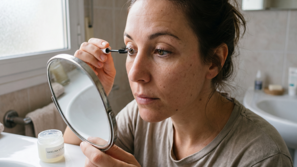 Vaselina nos cílios antes de dormir pode hidratar melhor do que muitos séruns, mas não faz milagre