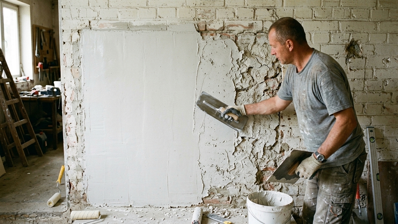 O jeito mais barato de rebocar uma parede simples e melhorar o visual sem chamar pedreiro logo de início