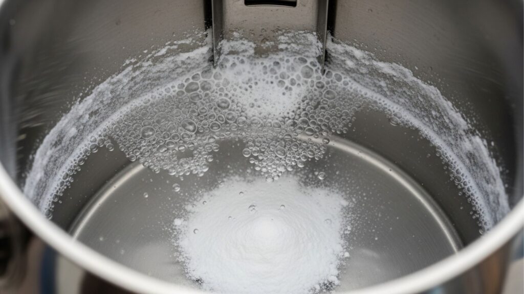 Basta uma colher desse produto e removerá todo o calcário da sua chaleira