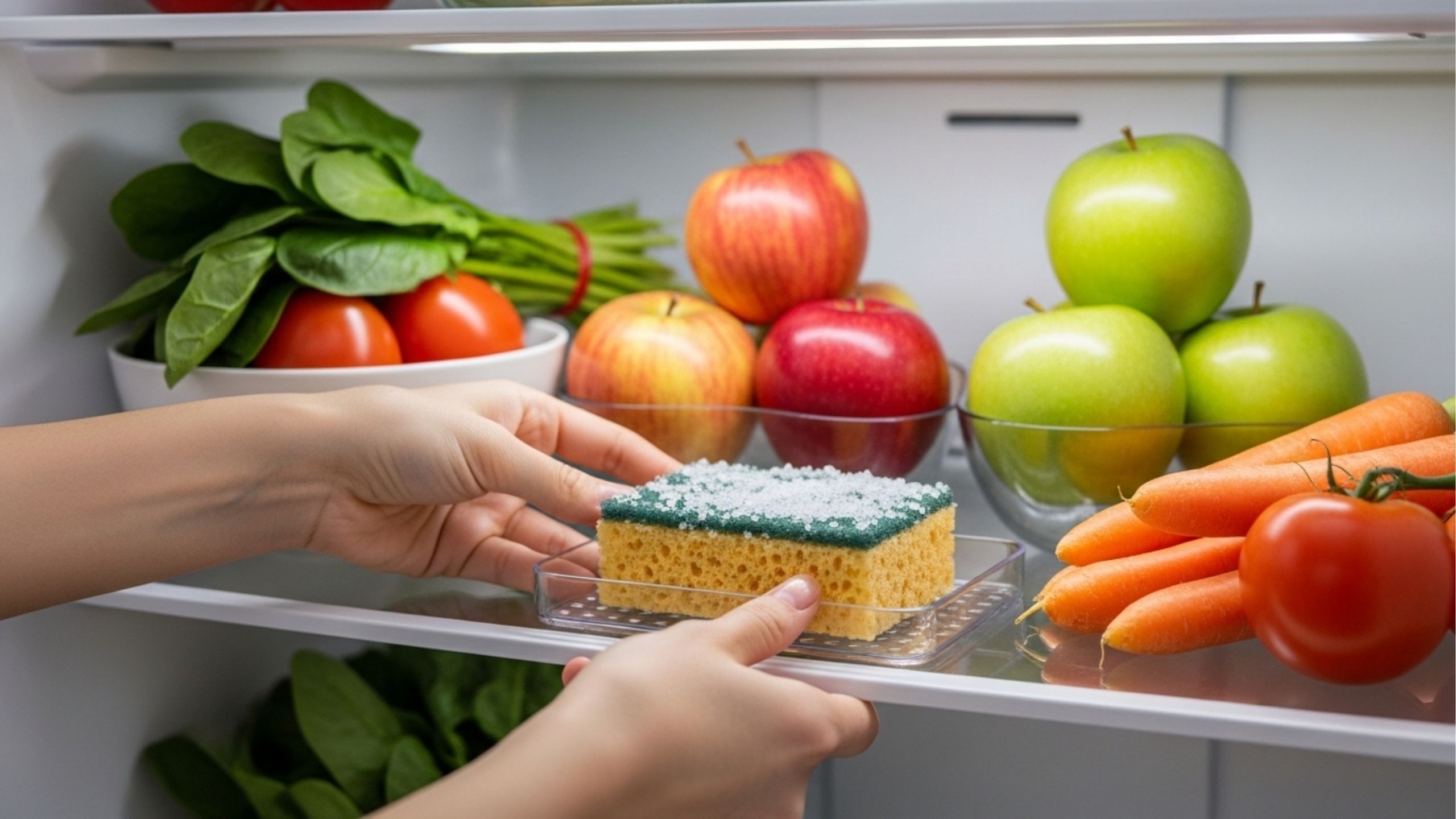 Não se esqueça de colocar uma esponja embebida em sal na geladeira, isso fará toda a diferença na sua cozinha