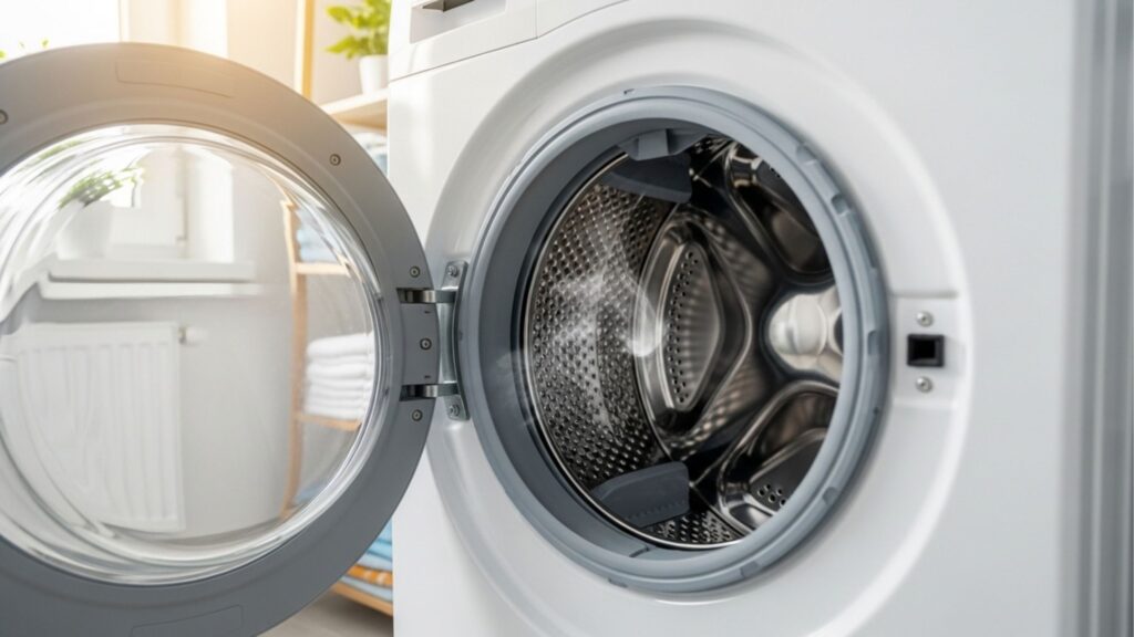 Basta colocar uma xícara de água sanitária na máquina de lavar e suas roupas ficarão como novas