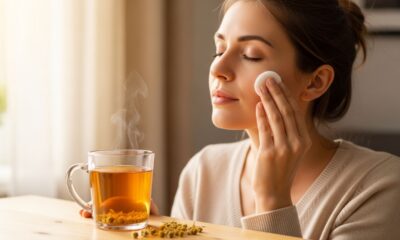 Lavar o rosto com chá de camomila, saiba para que serve e quando incluir na rotina