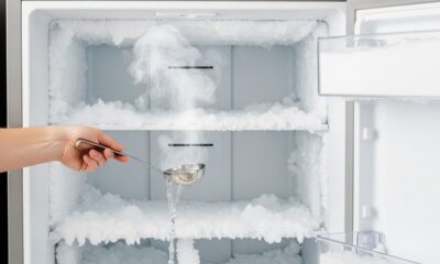 Basta usar uma concha desse líquido e todo o gelo do congelador derreterá em pouco tempo