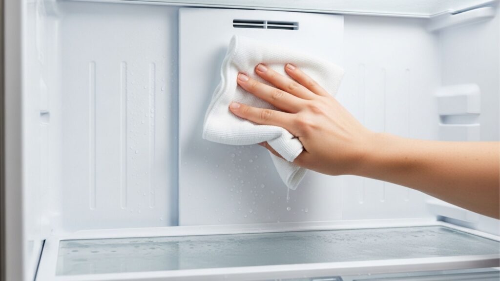 Basta usar uma concha desse líquido e todo o gelo do congelador derreterá em pouco tempo