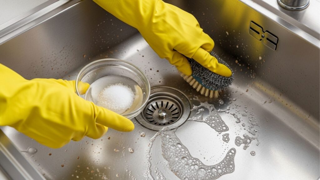 Misturei vinagre, sal e café, e limpar a casa se tornou muito mais fácil