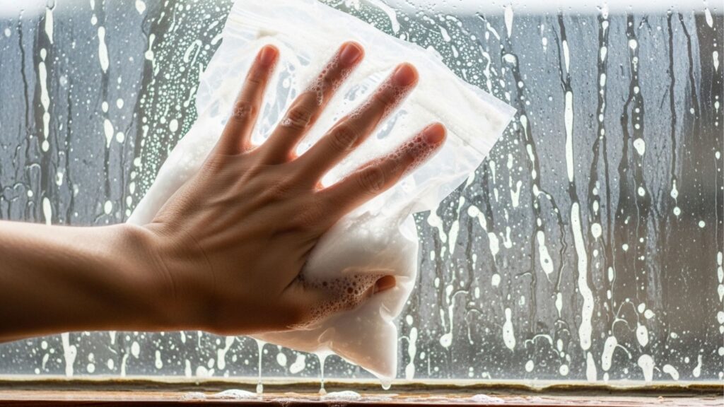 Você precisará de apenas uma sacola plástica e detergente para deixar os vidros transparentes como novos