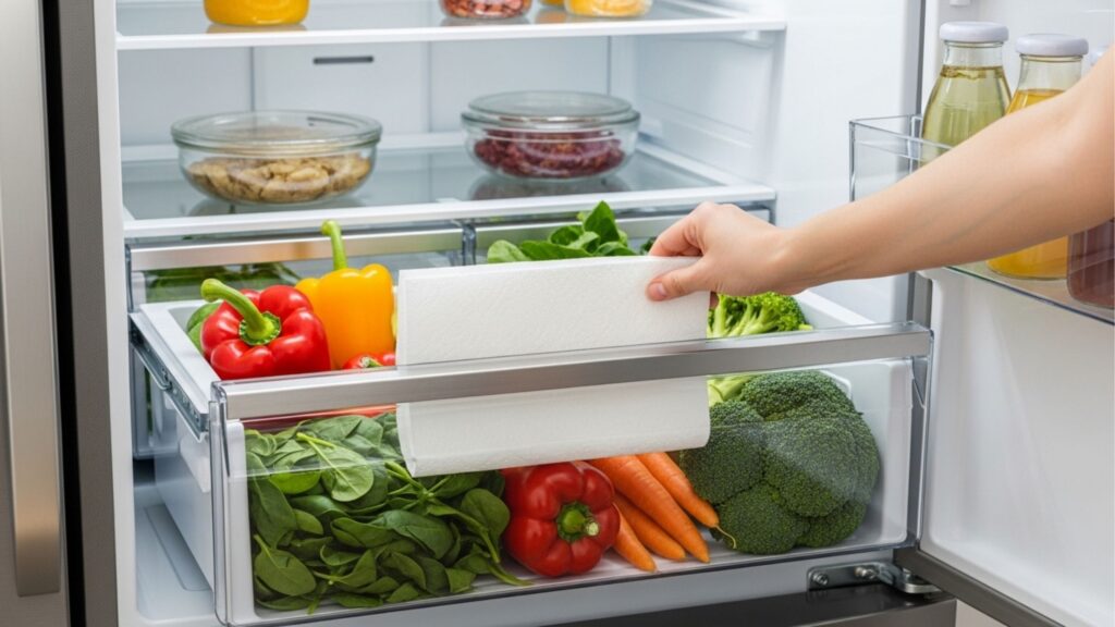 Eu coloquei apenas uma folha de papel toalha na geladeira, mas o ar da casa mudou num instante