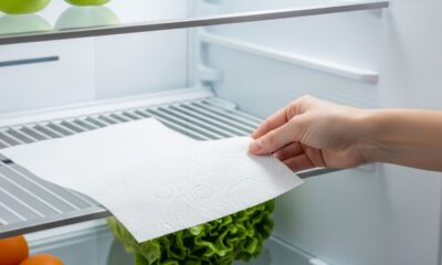 Eu coloquei apenas uma folha de papel toalha na geladeira, mas o ar da casa mudou num instante