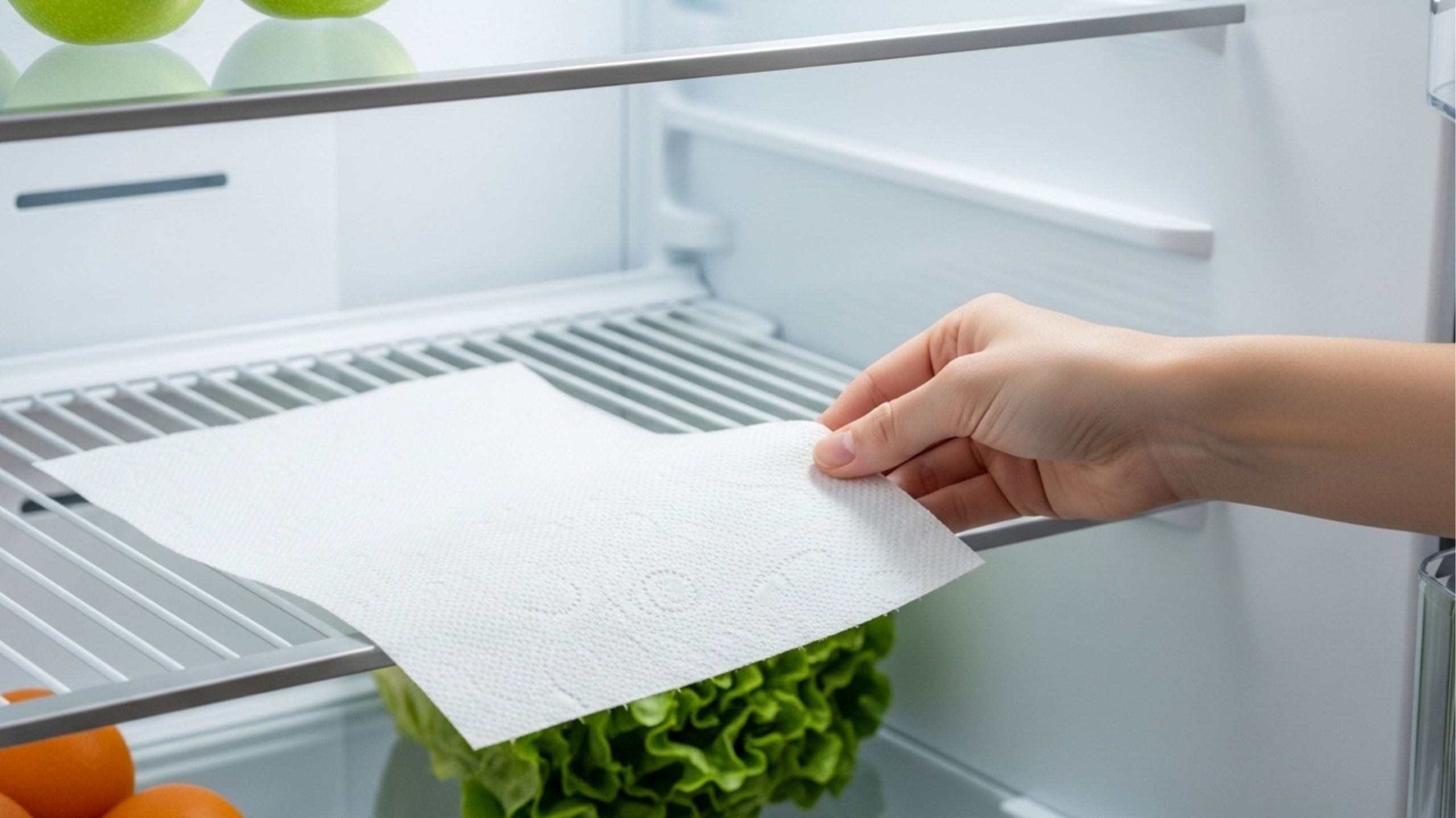 Eu coloquei apenas uma folha de papel toalha na geladeira, mas o ar da casa mudou num instante