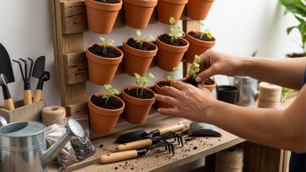 Como montar uma horta vertical em casa e cultivar alimentos frescos mesmo com pouco espaço
