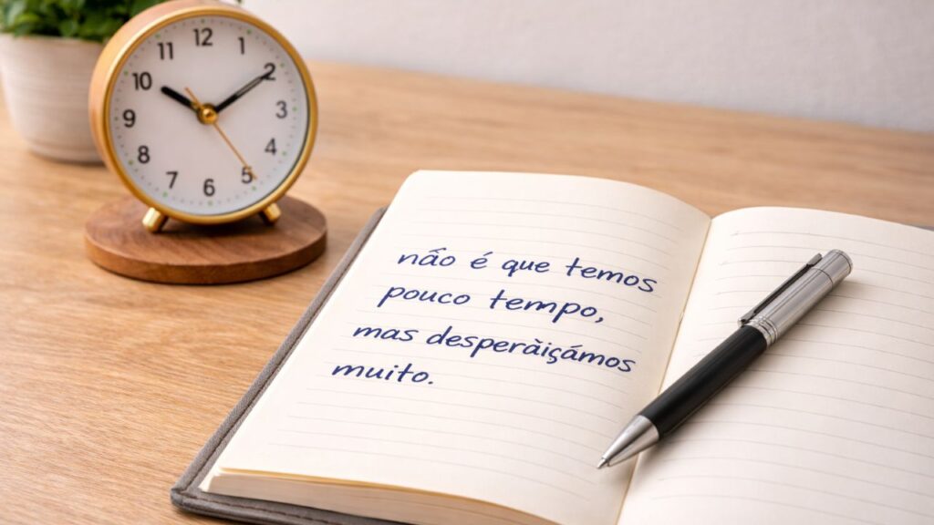 Hoje o pensamento de Sêneca convida você a valorizar o tempo de forma diferente