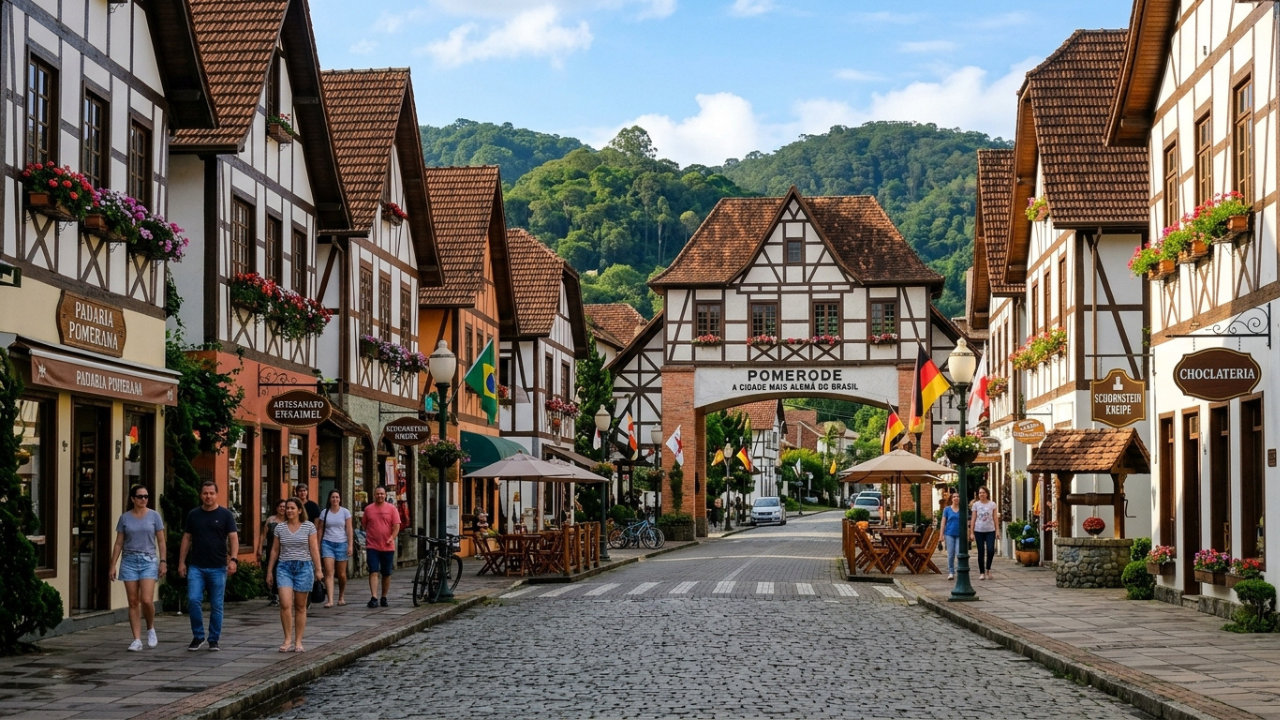 A "Pequena Alemanha" brasileira tem 50 casas centenárias sem um único prego e foi eleita pela ONU uma das melhores