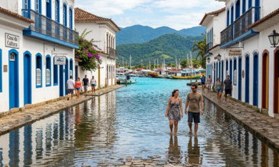 A cidade onde o mar invade de propósito para limpar as ruas conquista com seu patrimônio histórico no Brasil