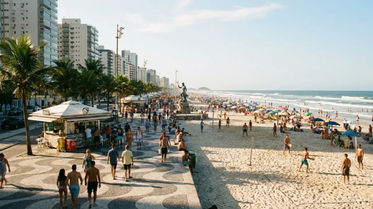 A apenas 70 km de SP, a cidade que abriga uma fortaleza de 1902 e a maior ciclovia à beira-mar do estado