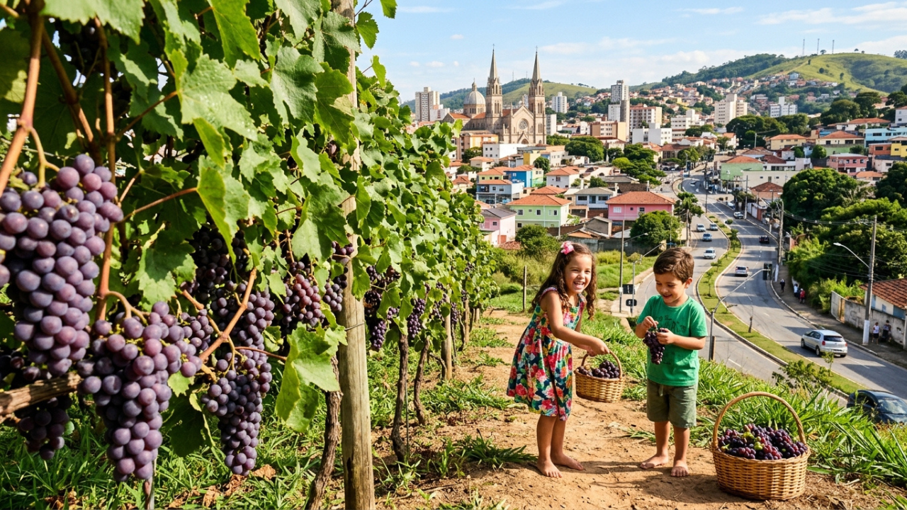 A pequena "Cidade das Uvas" no interior de SP virou alvo de quem busca uma vida tranquila perfeita para prosperar