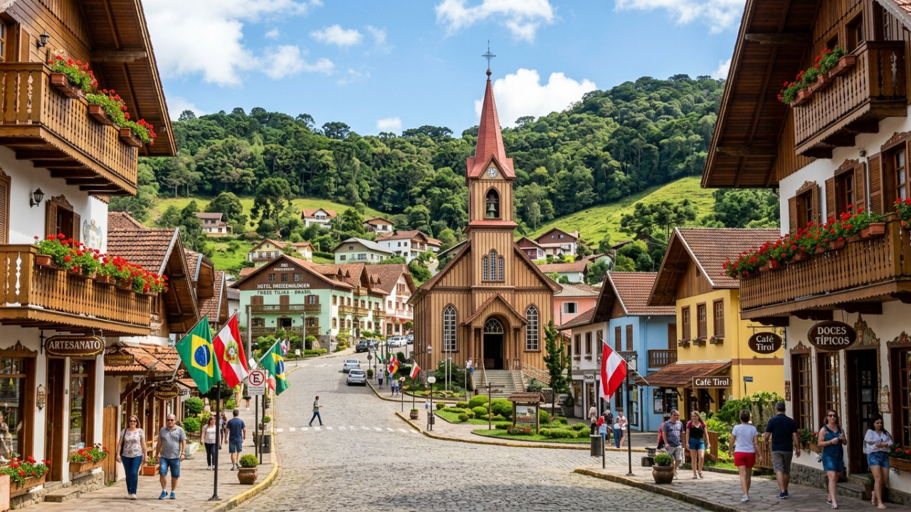 Uma pequena Europa em Santa Catarina está conquistando quem sonha em viajar para fora pela cultura, arquitetura e história