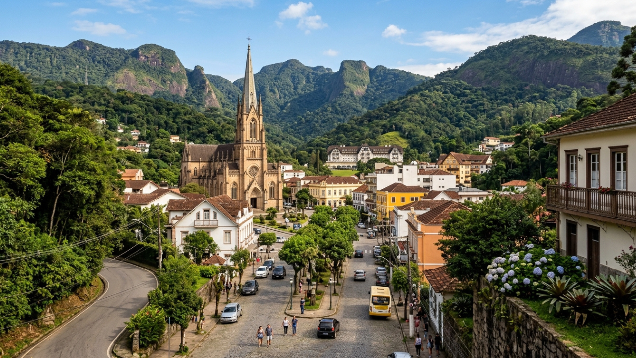A "Suíça Fluminense" a 800 metros de altitude é o refúgio europeu que Dom Pedro II planejou para fugir do calor