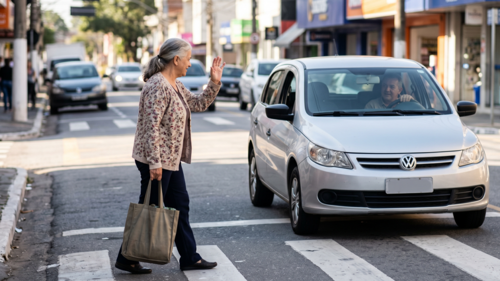O que significa acenar para agradecer aos carros ao atravessar a rua segundo a psicologia