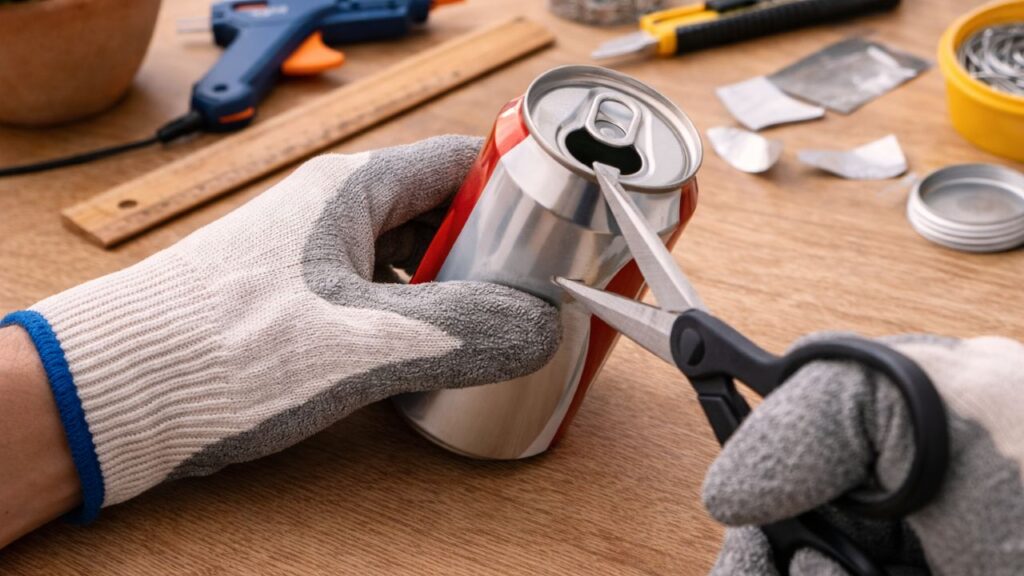 Faça copos com latinhas de refrigerante e transforme isso em uma renda extra criativa