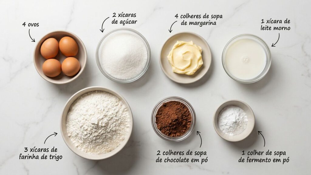 Adicione 2 colheres de chocolate em pó na massa e até o bolo mais simples ficará mais bonito e saboroso