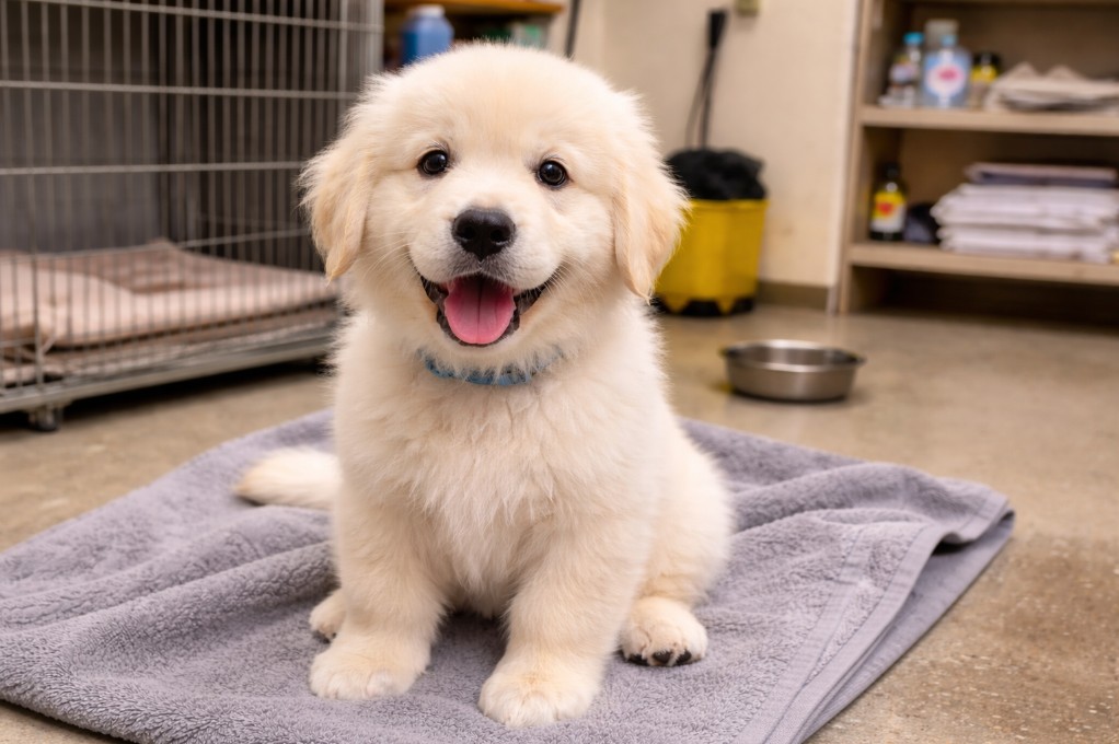 Socorristas ficam atordoados quando filhote “cinza” ganha seu primeiro banho