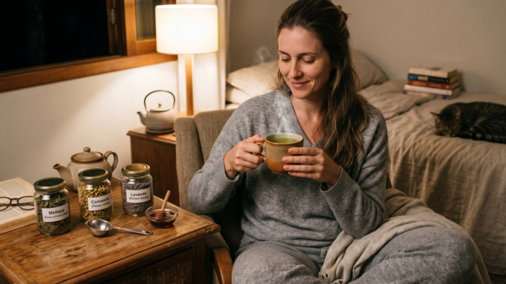 Como preparar um chá de ervas para a noite sem complicar a rotina e com um sabor que acolhe de verdade