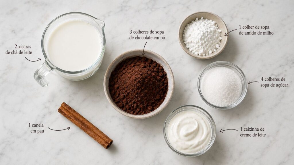 Toda vez que faço esse chocolate quente cremoso quando o frio aperta, a noite fica mais gostosa