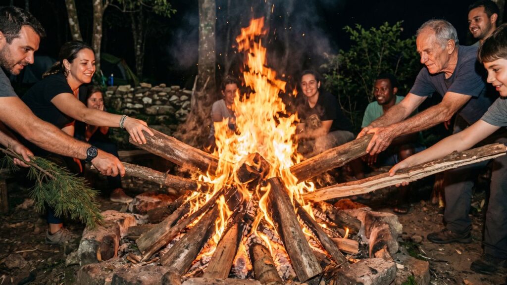 Provérbio chinês do dia: "Só quando todos contribuem com lenha é que..." A lição é que colaborar e somar esforços costuma levar a resultados melhores
