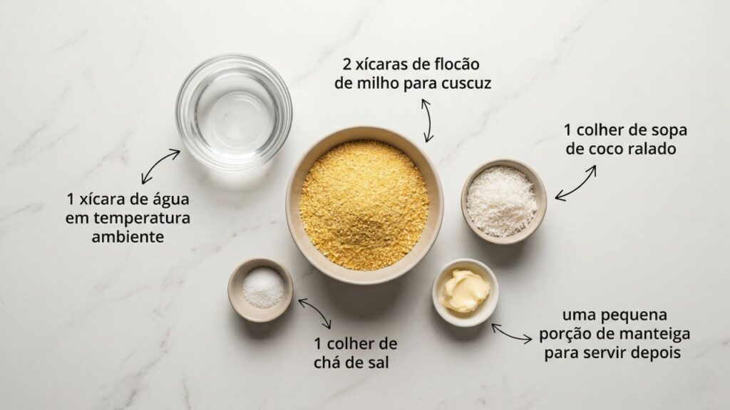 Hidrate o cuscuz da forma correta e prepare um cuscuz nordestino soltinho que serve até 5 pessoas