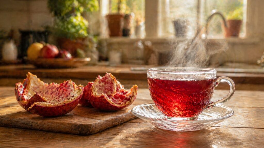 Os incríveis benefícios do chá da casca da romã e por que muita gente começou a incluir na rotina